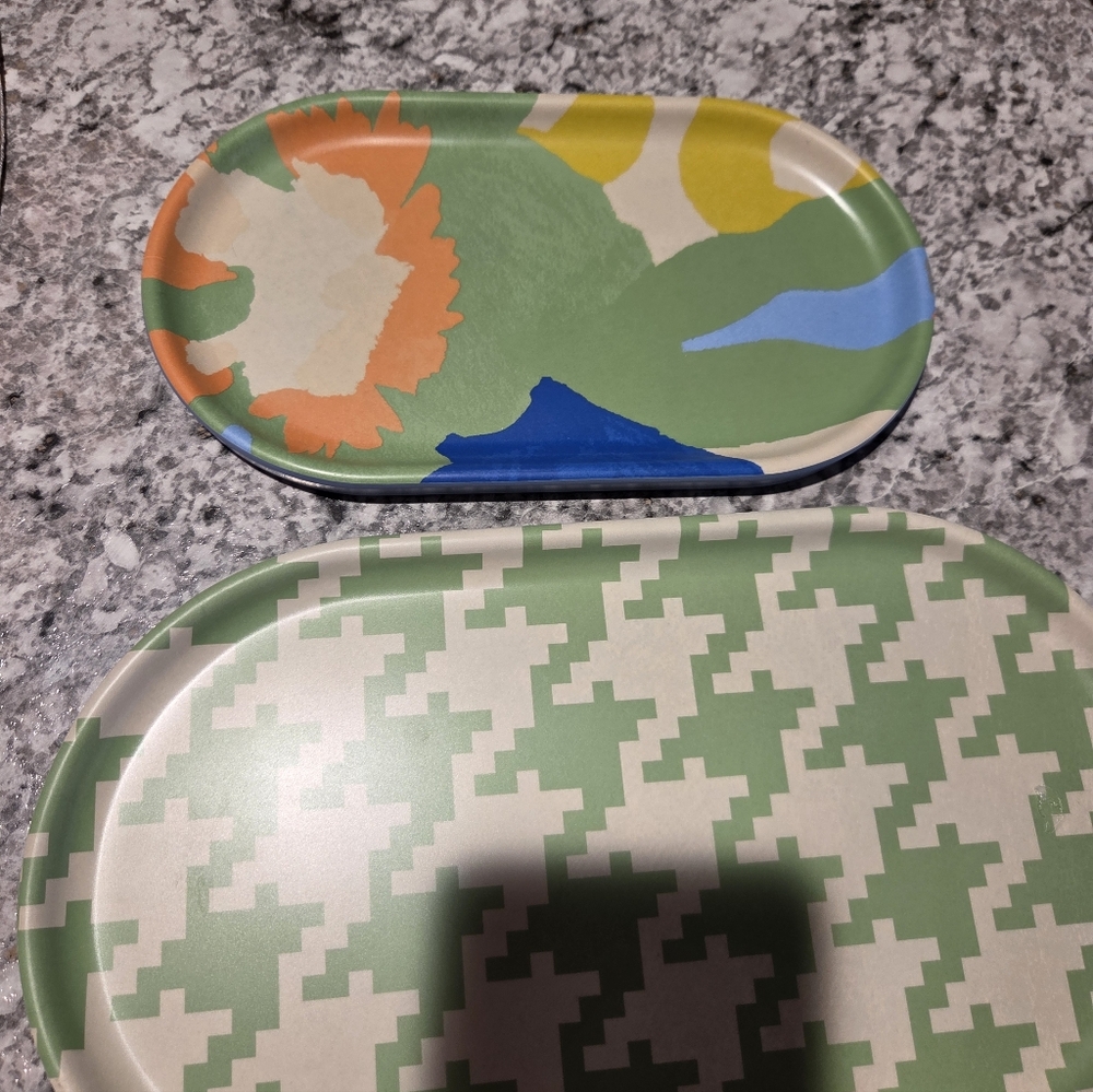 New Room Essentials Multicolor Patterned Tray Set 3, From Target. - Picture 9 of 10